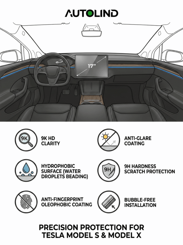 2026 Tesla Model S 17-inch Screen Protector