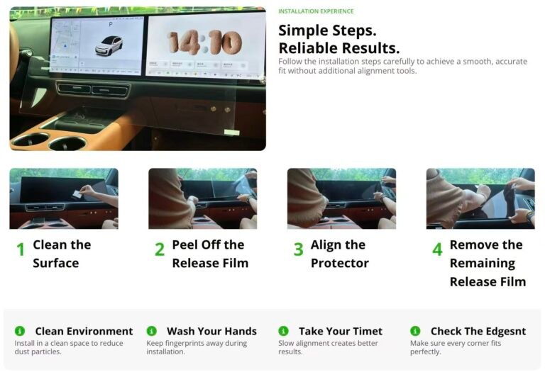 Car screen protector installation without an Auto-Alignment Tray